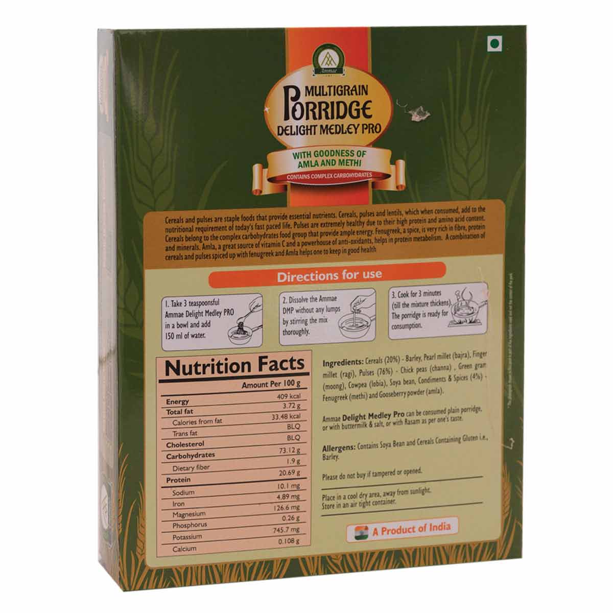Ammae Delight Medley PRO | Multigrain Porridge Mix - Ammae Foods India