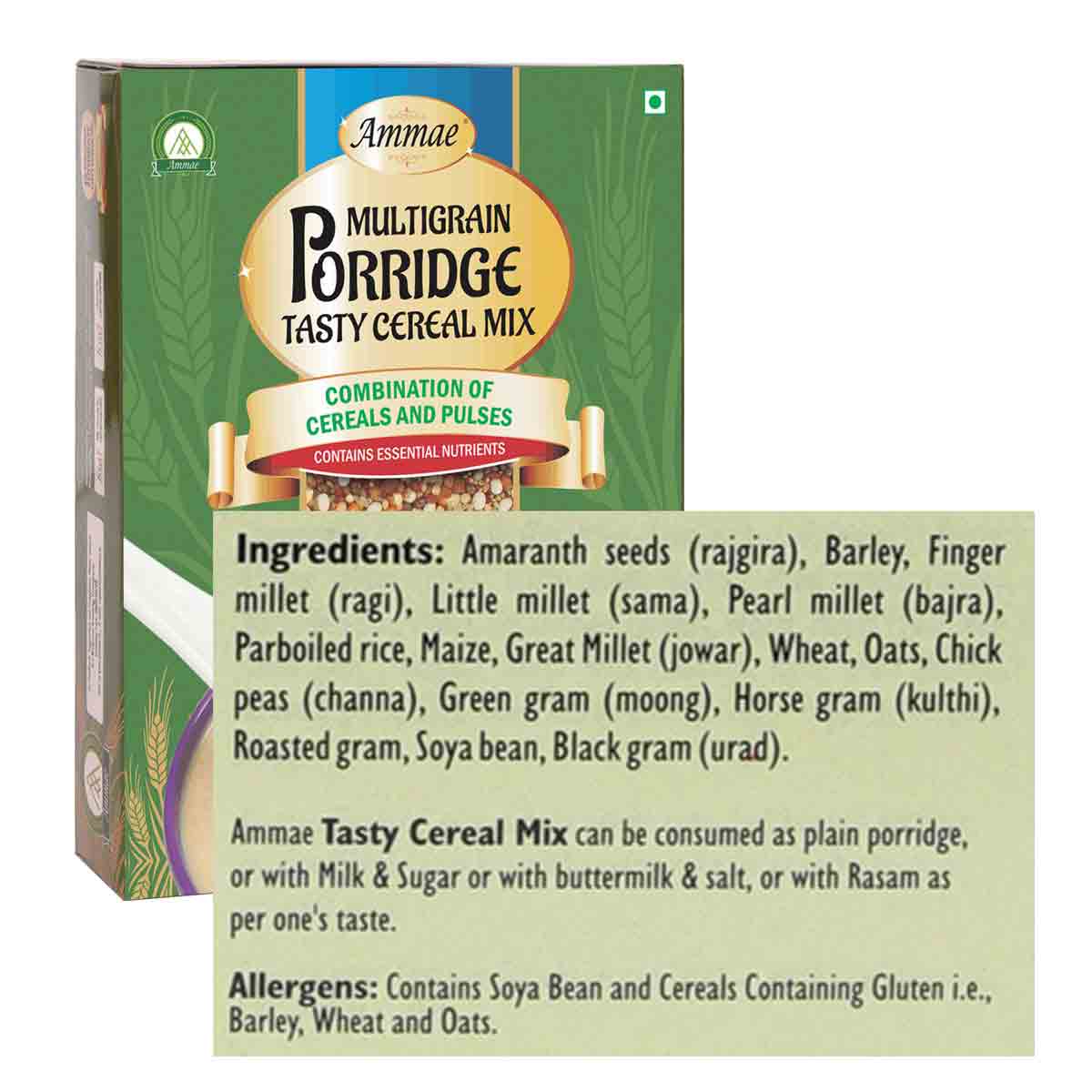 Ammae Multigrain Porridge Mix | Tasty Cereal Mix for adults - Ammae Foods India